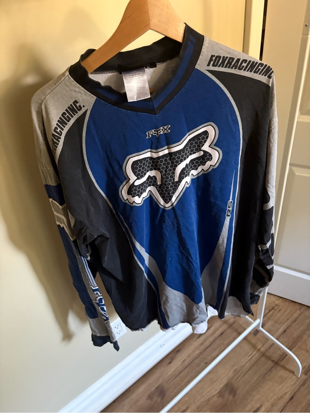 Fox Racing Blue & Gray Long-Sleeve Jersey
